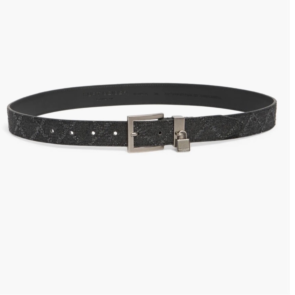 Kurt Geiger Silver Buckle Black Belt